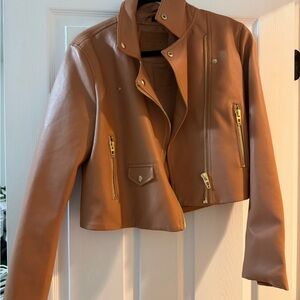 BlankNYC Women's Tan Leather Jacket